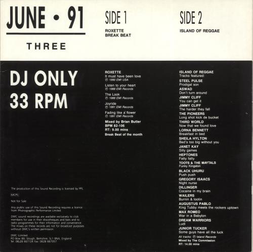 DMC June 91 Three 12" vinyl single (12 inch record / Maxi-single) UK DZ-12JU704012