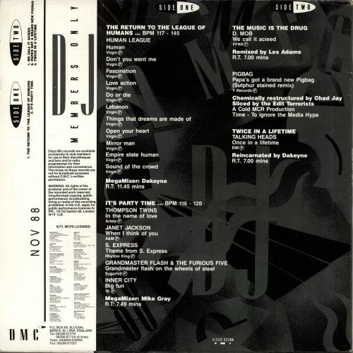 DMC November 88 Mixes 1 12" vinyl single (12 inch record / Maxi-single) UK DZ-12NO704911