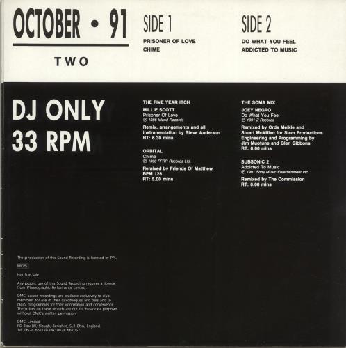 DMC October 91 Two 12" vinyl single (12 inch record / Maxi-single) UK DZ-12OC704024