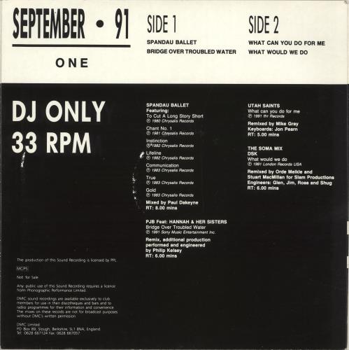 DMC September 91 One 12" vinyl single (12 inch record / Maxi-single) UK DZ-12SE704017