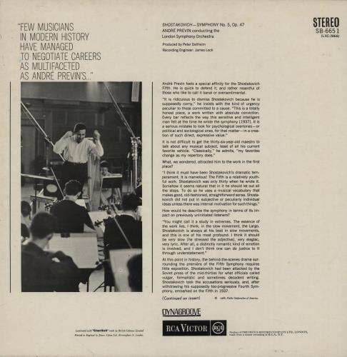 Dmitri Shostakovich Shostakovich: Symphony No. 5 vinyl LP album (LP record) UK S4ILPSH758297
