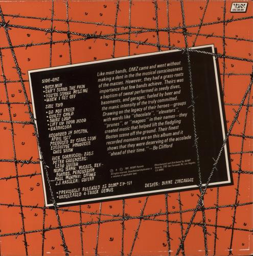 DMZ Relics vinyl LP album (LP record) US D63LPRE890295