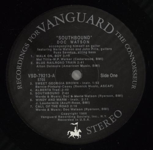 Doc Watson Southbound - 180g Vinyl vinyl LP album (LP record) US DOCLPSO880721