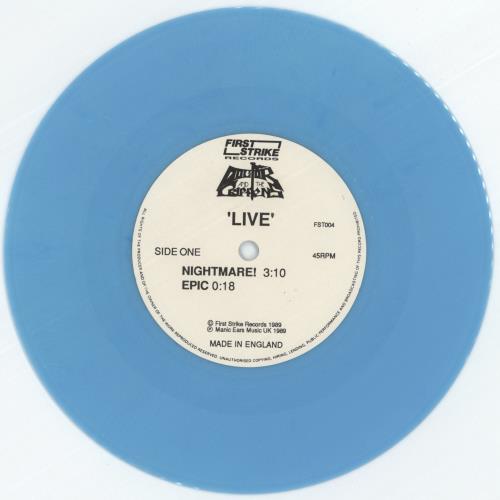 Doctor And The Crippens Live - Blue Vinyl 7" vinyl single (7 inch record / 45) UK D4C07LI869987