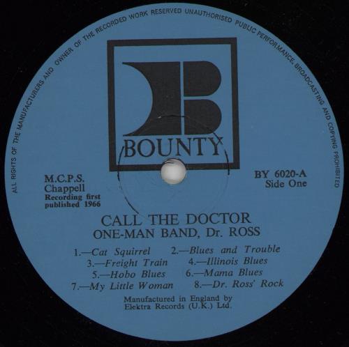 Doctor Ross Call The Doctor vinyl LP album (LP record) UK D5CLPCA546292