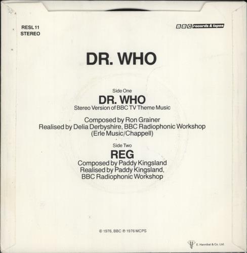 Doctor Who Dr. Who + Sleeve Variant 7" vinyl single (7 inch record / 45) UK DRW07DR808020