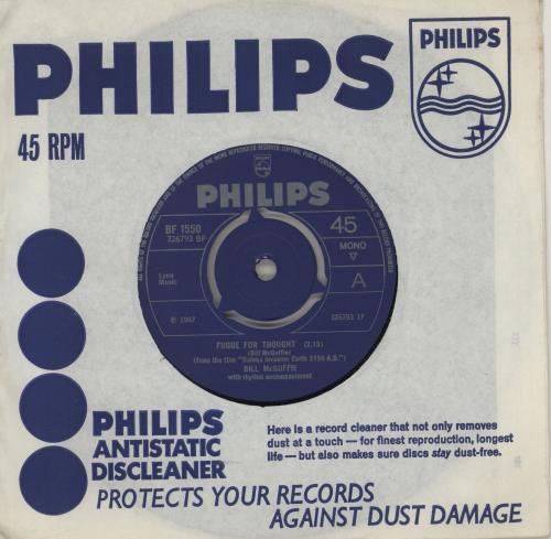 Doctor Who Fugue For Thought 7" vinyl single (7 inch record / 45) UK DRW07FU762224