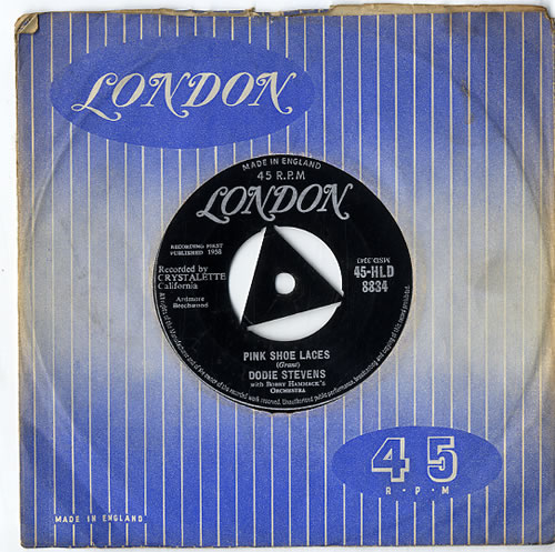 Dodie Stevens Pink Shoe Laces 7" vinyl single (7 inch record / 45) UK EQ507PI613392