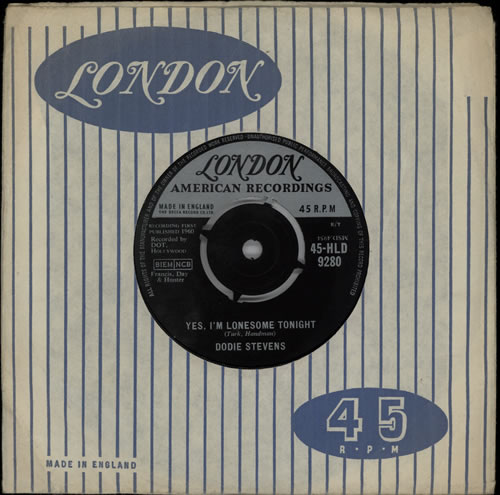 Dodie Stevens Yes I'm Lonesone Tonight 7" vinyl single (7 inch record / 45) UK EQ507YE571242