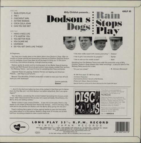 Dodson's Dogs Rain Stops Play vinyl LP album (LP record) UK --5LPRA893645