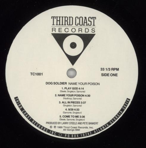 Dog Solider [Goth Metal] Man Your Poison vinyl LP album (LP record) US F2GLPMA609441