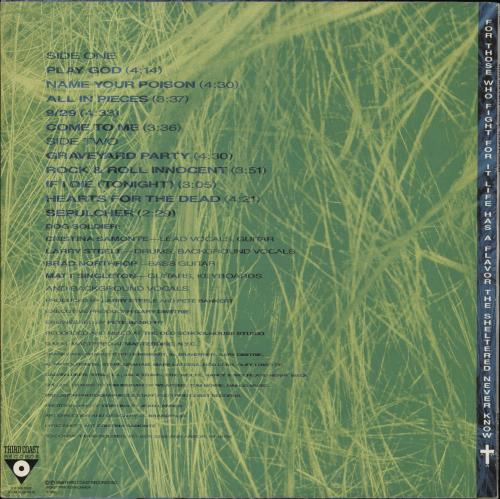 Dog Solider [Goth Metal] Man Your Poison vinyl LP album (LP record) US F2GLPMA609441