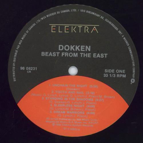 Dokken Beast From The East 2-LP vinyl record set (Double LP Album) Canadian DOK2LBE818767