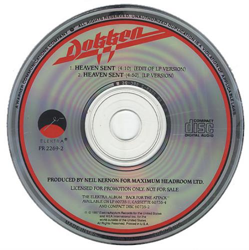 Dokken Heaven Sent CD single (CD5 / 5") US DOKC5HE412496