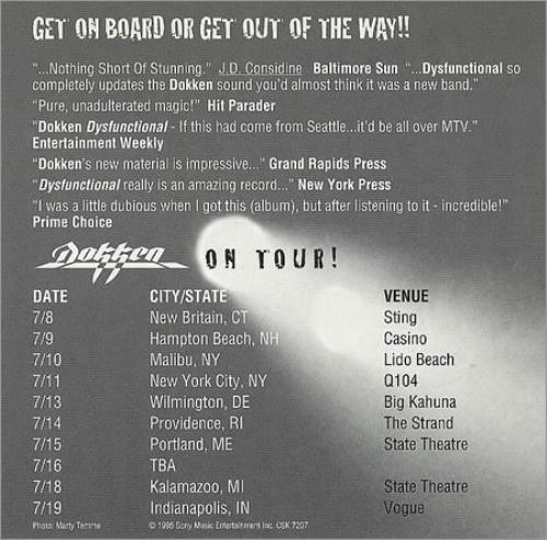 Dokken Shadows Of Life CD single (CD5 / 5") US DOKC5SH412470