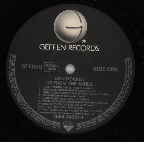 Dokken Up From The Ashes vinyl LP album (LP record) German DOKLPUP567304