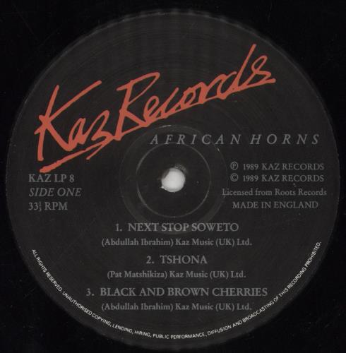 Dollar Brand African Horns vinyl LP album (LP record) UK D~BLPAF495489