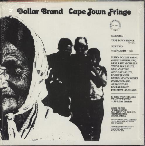 Dollar Brand Cape Town Fringe vinyl LP album (LP record) US D~BLPCA872317