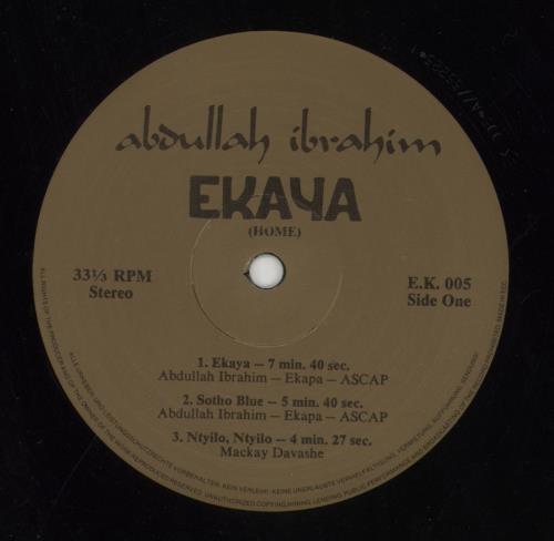 Dollar Brand Ekaya (Home) vinyl LP album (LP record) German D~BLPEK668561