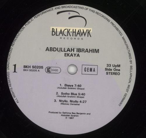 Dollar Brand Ekaya vinyl LP album (LP record) US D~BLPEK809197