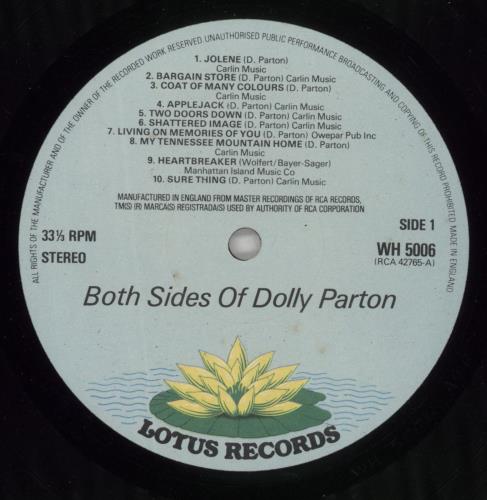 Dolly Parton Both Sides Of Dolly Parton vinyl LP album (LP record) UK PARLPBO288295