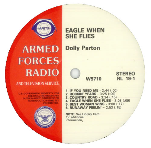 Dolly Parton Eagle When She Flies vinyl LP album (LP record) US PARLPEA514059