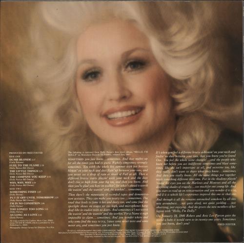 Dolly Parton In The Beginning vinyl LP album (LP record) US PARLPIN744077