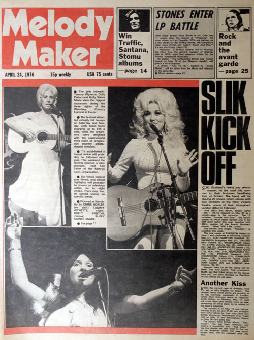 Dolly Parton Melody Maker April 1976 magazine UK PARMAME558408