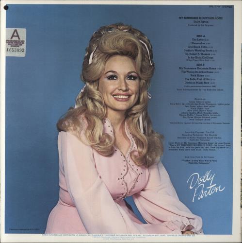 Dolly Parton My Tennessee Mountain Home vinyl LP album (LP record) Canadian PARLPMY435166