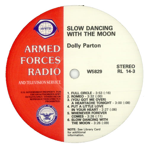 Dolly Parton Slow Dancing With The Moon vinyl LP album (LP record) US PARLPSL514058
