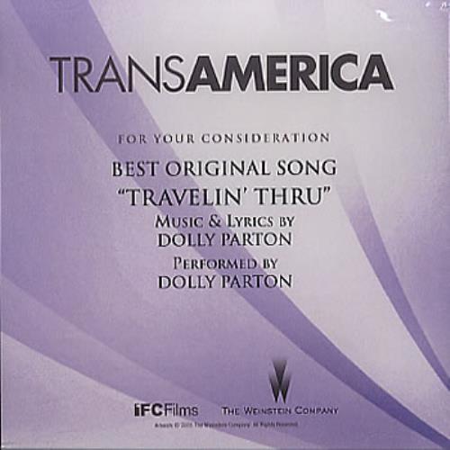 Dolly Parton Travelin' Thru CD-R acetate US PARCRTR362179