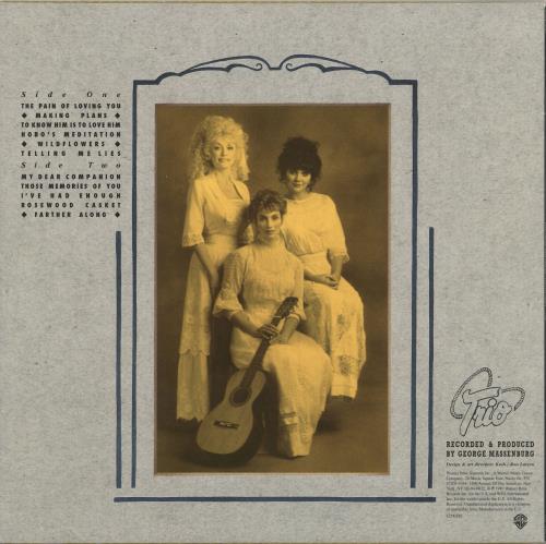 Dolly Parton Trio vinyl LP album (LP record) US PARLPTR735785