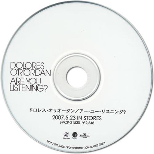 Dolores O'Riordan Are You Listening? CD-R acetate Japanese DXVCRAR404901