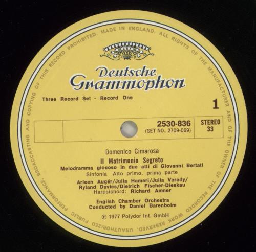 Domenico Cimarosa Cimarosa: Il Matrimonio Segreto = The Secret Marriage Vinyl Box Set UK ZZPVXCI880107
