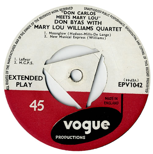 Don Byas Don Carlos Meets Mary Lou 7" vinyl single (7 inch record / 45) UK BY207DO567420