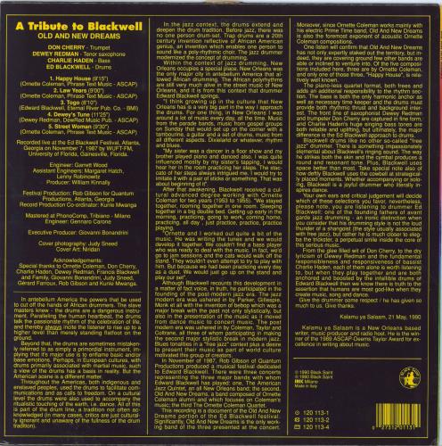 Don Cherry A Tribute To Blackwell vinyl LP album (LP record) Italian D48LPAT796705