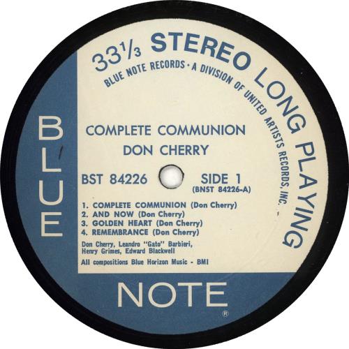 Don Cherry Complete Communion - A Division Of label vinyl LP album (LP record) US D48LPCO703358