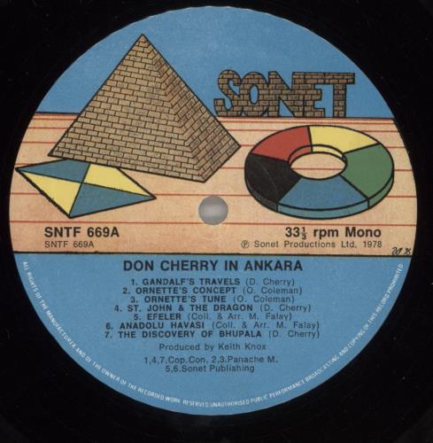 Don Cherry Live In Ankara vinyl LP album (LP record) UK D48LPLI864935