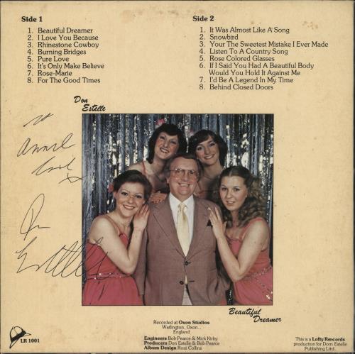 Don Estelle Beautiful Dreamer - Autographed vinyl LP album (LP record) UK D4WLPBE874348
