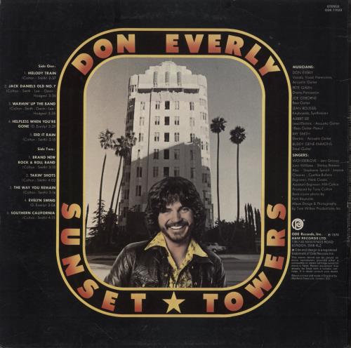 Don Everly Sunset Towers vinyl LP album (LP record) UK 2EVLPSU382658