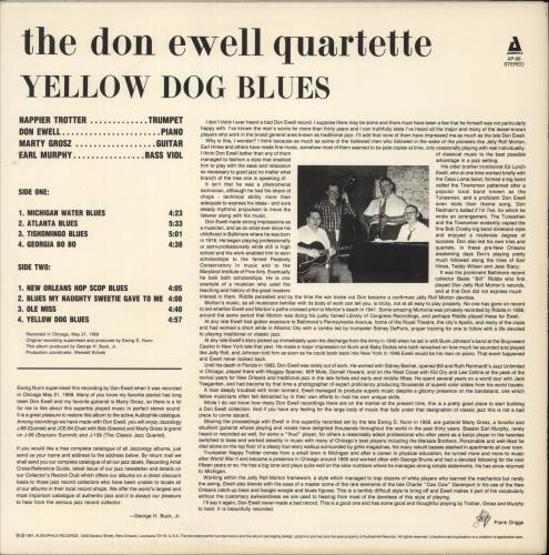 Don Ewell Yellow Dog Blues vinyl LP album (LP record) US EWLLPYE879414