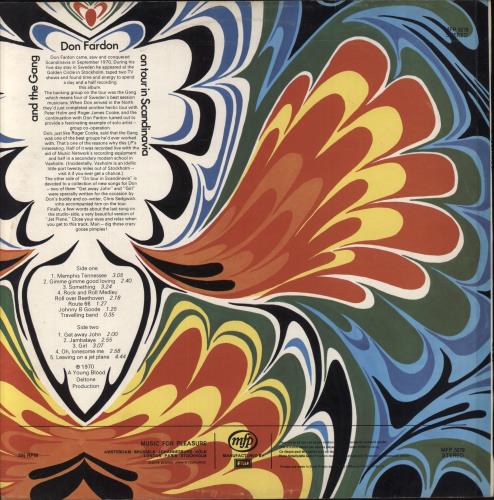 Don Fardon On Tour In Scandinavia vinyl LP album (LP record) UK DF1LPON683796