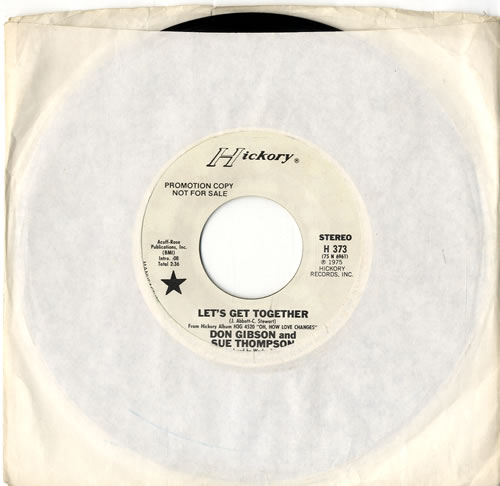Don Gibson Let's Get Together 7" vinyl single (7 inch record / 45) US DGI07LE615305