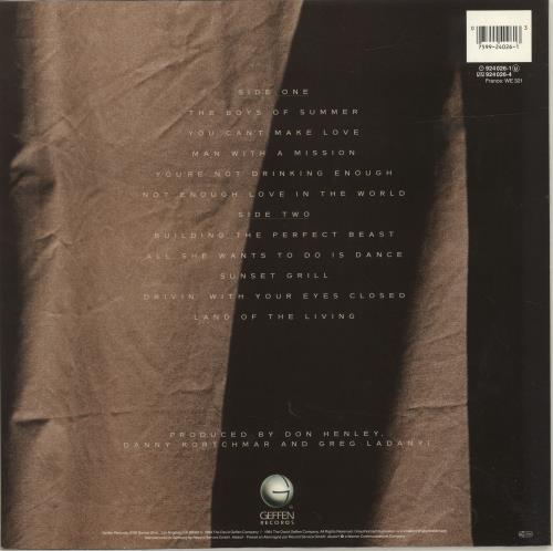 Don Henley Building The Perfect Beast vinyl LP album (LP record) German DHNLPBU692613