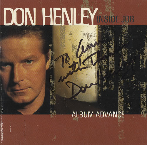 Don Henley Inside Job - Autographed CD album (CDLP) US DHNCDIN490544