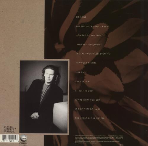 Don Henley The End Of The Innocence vinyl LP album (LP record) UK DHNLPTH383185
