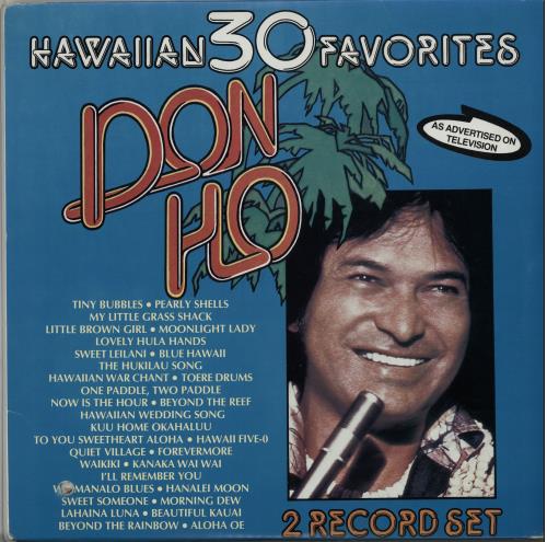 Don Ho Hawaiian 30 Favorites 2-LP vinyl record set (Double LP Album) Canadian NHO2LHA644270