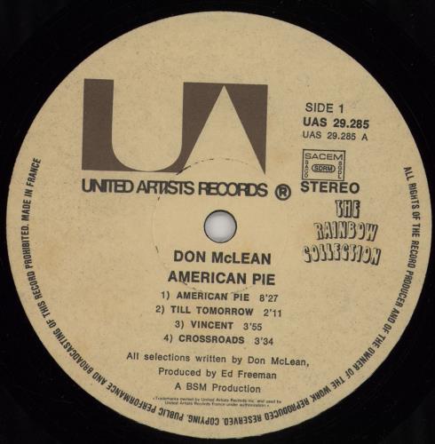 Don McLean American Pie vinyl LP album (LP record) French DNMLPAM268554