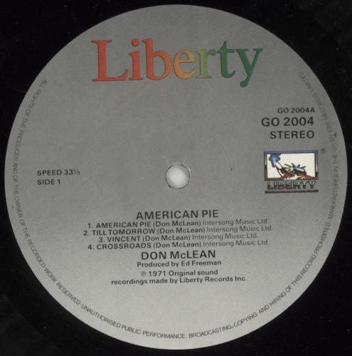 Don McLean American Pie vinyl LP album (LP record) UK DNMLPAM531141