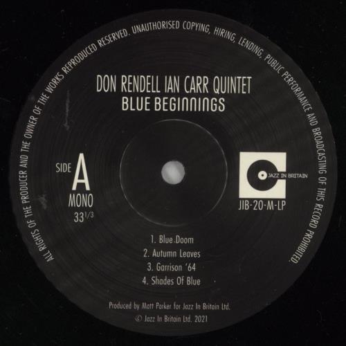 Don Rendell & Ian Carr Blue Beginnings - 180 Gram Vinyl vinyl LP album (LP record) UK DLKLPBL867837